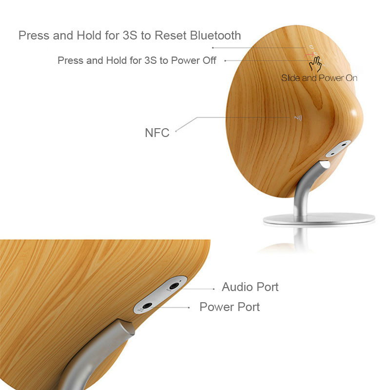 Subwoofer Wooden Bluetooth 4.2 Wireless Speaker - Image 5